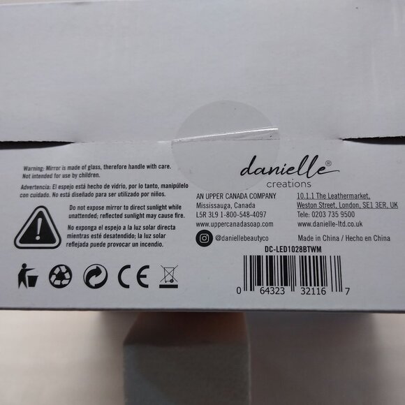 Danielle Creations Bluetooth L.E.D. Vanity Mirror Wireless Charging Hands Free - Picture 7 of 8